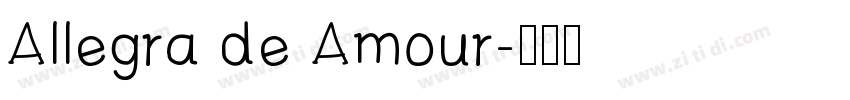 Allegra de Amour字体转换